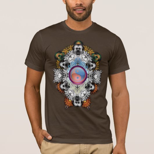 Holistic Yin Yang Fraktal Art Shirt (Vorderseite)