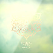 Holistic Yoga Personal Trainer Elegant Mandala Fensteraufkleber (Blatt 3)