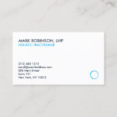 Holistisch, Natureath, Heiler, Gesundheit, Zen-Log Visitenkarte (Rückseite)