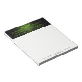 Holistische Alternative Medical Caduceus Green Blä Notizblock (angewinkelt)