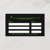 Holistische Alternative Medical Caduceus Green Blä Terminkarte (Rückseite)