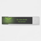 Holistische Alternative Medical Caduceus Green Blä Türschild (Vorderseite )
