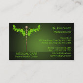 Holistische Alternative Medical Caduceus Green Blä Visitenkarte (Vorderseite)