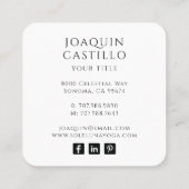 Holistische Celestis Gold Black Sun Moon Gold Blac Quadratische Visitenkarte (Rückseite)