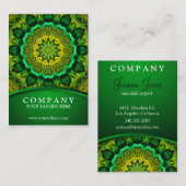 Holistische Grüne Mandala, blühende Waldwächter Visitenkarte (Vorne/Hinten)