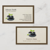 Holistische Heilung - elegantes Zen-Logo Visitenkarte (Vorne/Hinten)