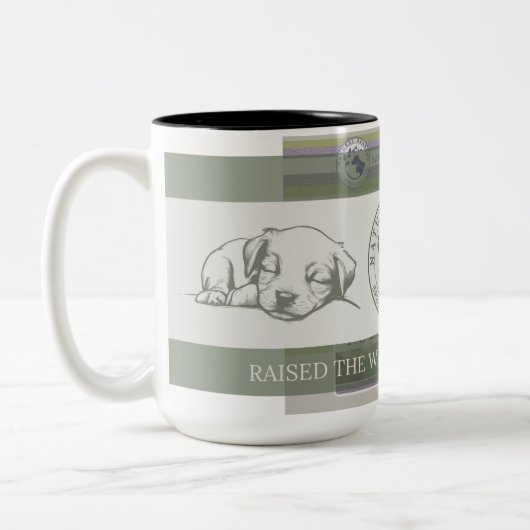 Holistische Hunde- oder Katzenzucht-Tasse Zweifarbige Tasse (Links)