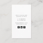 Holistischer Himmelsmond Phasen schwarz Visitenkarte (Rückseite)