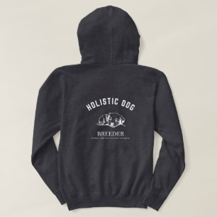 Holistischer Hundezüchter Unisex White Design Hoodie