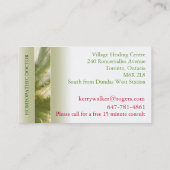 Holistischer Praktiker Visitenkarte (Rückseite)