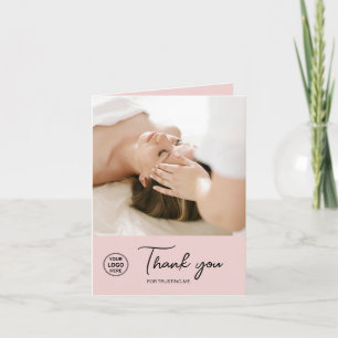 Holistischer Therapeuten Gesundheitscoach Pink Dankeskarte
