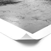Holkham Beach Norfolk Black and White Poster (Ecke)