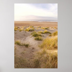 Holkham Beach Sanddünen, Küste von Norfolk Poster