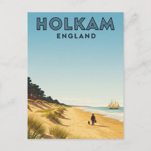 Holkham Norfolk England Travel Postkarte