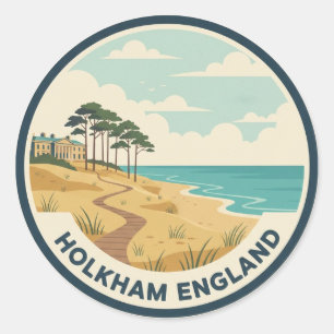 Holkham Norfolk England Travel Runder Aufkleber