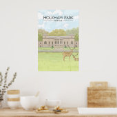 Holkham Park Norfolk Reiseplakat Poster (Küche)