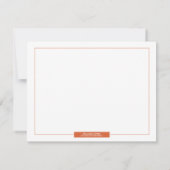 HOLLA ORANGE SCRIPT | KLEINE GRUSSKARTEN MITTEILUNGSKARTE (Rückseite)