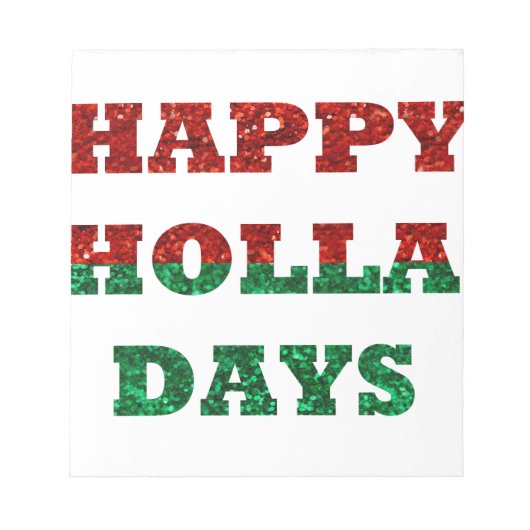 Holla-Tage Notizblock (Vorderseite)