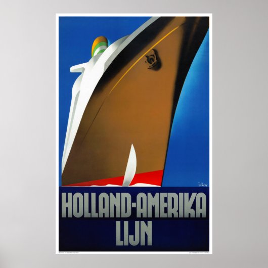 Holland America Line Netherlands Vintage Poster (Vorne)