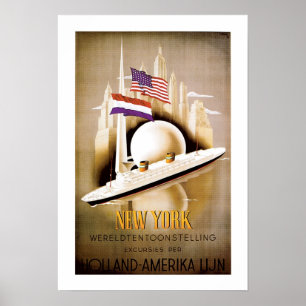 Holland America Line New York Poster
