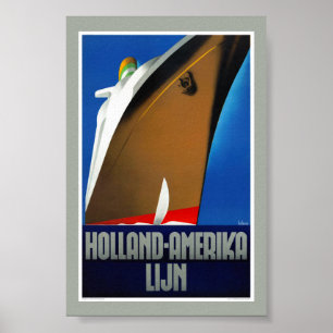 Holland America Line Niederlande Vintage Poster