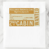 Holland America Line Rotterdam Rechteckiger Aufkleber (Tasche)