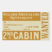 Holland America Line Rotterdam Rechteckiger Aufkleber (Vorderseite)