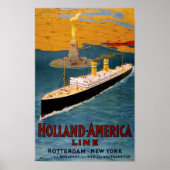 Holland America Line Vintage Poster wiederhergeste (Vorne)
