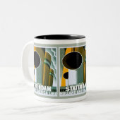 Holland- - Amerika-Linie ~ Wecker-Tasse Zweifarbige Tasse (Vorderseite Links)