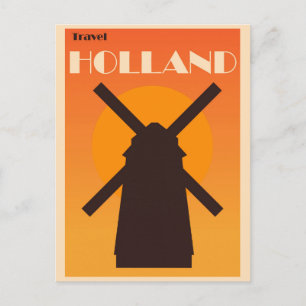 Holland Amsterdam Antiker Windmühle Niederländisch Postkarte