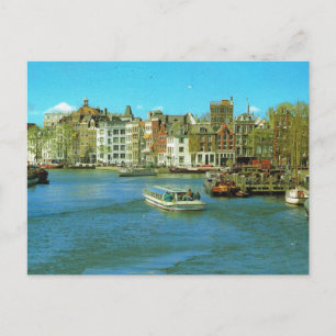 Holland, Amsterdam Hafen, Touristenboot Postkarte