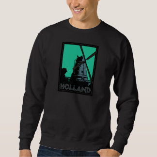 Holland Art Deco Vintage Retro Reiseplakat Sweatshirt
