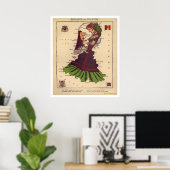 Holland & Belgien Karicature Karte 1868 Poster (Heimbüro)