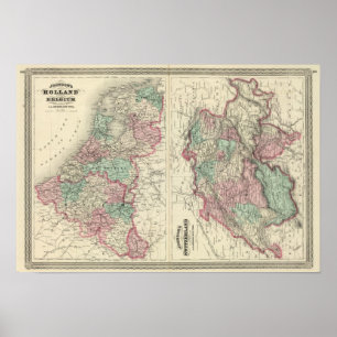 Holland, Belgien und die Schweiz Poster