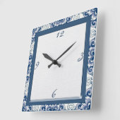 Holland Blue Country Clock Quadratische Wanduhr (Winkel)