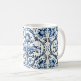 Holland Blue Tulip Pattern Kaffeetasse
