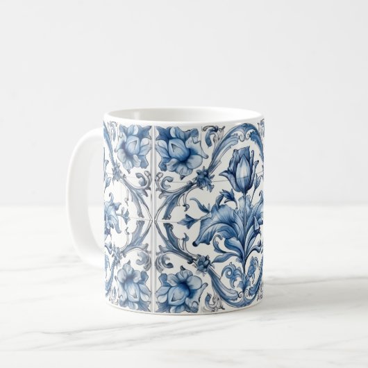 Holland Blue Tulip Pattern Kaffeetasse (Vorderseite Links)