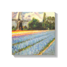 Holland Blume Landschaftsbild Malerei Triptych 2 v