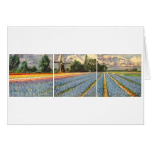 Holland-Blume stellt Landschaftsmalerei-Triptychon