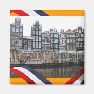 Holland-Blumen-Markt-Orangen-Kühlschrankmagnet Magnet