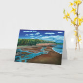 Holland-Bucht, Prinz Edward Island- Watercolor Karte (Gelbe Blume)