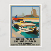 Holland Bulb Time Vintage Reise Postkarte (Vorderseite)