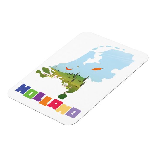 Holland Cartoon Karte Magnet (Linke Seite)