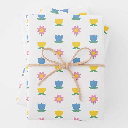 Holland Days Tulip Spring Folk Floral Oaster Geschenkpapier Set (Beispiel)
