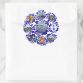 Holland Delft Blue Delsoftware Runder Aufkleber (Tasche)