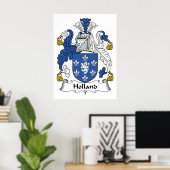 Holland Familienwappen Poster (Heimbüro)