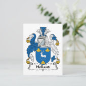 Holland Familienwappen Postkarte (Stehend Vorderseite)