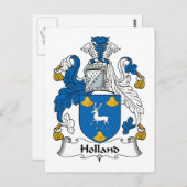 Holland Familienwappen Postkarte (Vorne/Hinten)