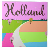 Holland Felder Reiseplakat Fliese (Vorderseite)