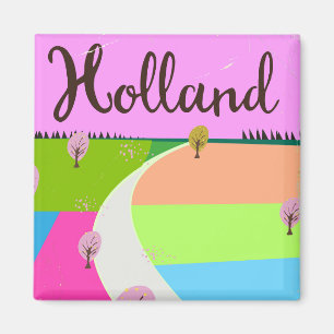Holland Felder Reiseplakat Magnet